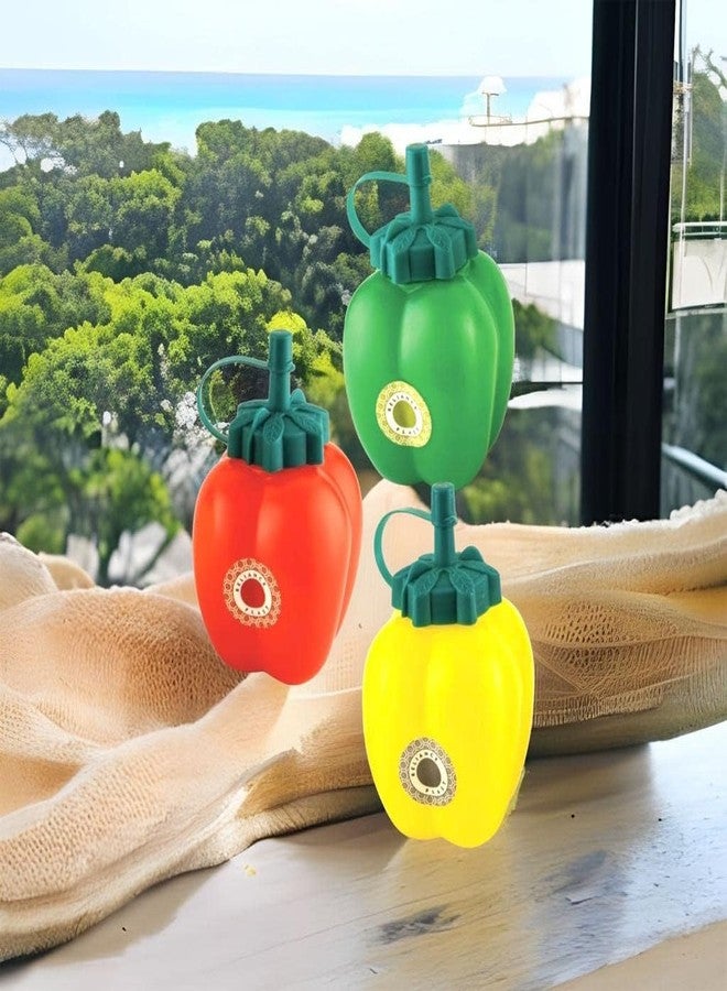 FASHRAMP Plastic Portable Capsicum Souce Bottle Dispenser Set of 3pc // Sauce Vinegar Ketchup Dispenser Olive Oil Dispensing Bottles Kitchen Gadget 350ml - Image 3