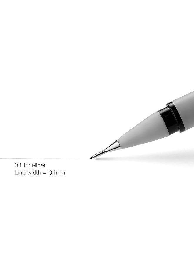 وينسور آند نيوتن - مجموعة أقلام Fineliner Fine Point ذات الرأس الرفيع 0.1 مم، مجموعة من 5 أقلام سوداء - Image 1