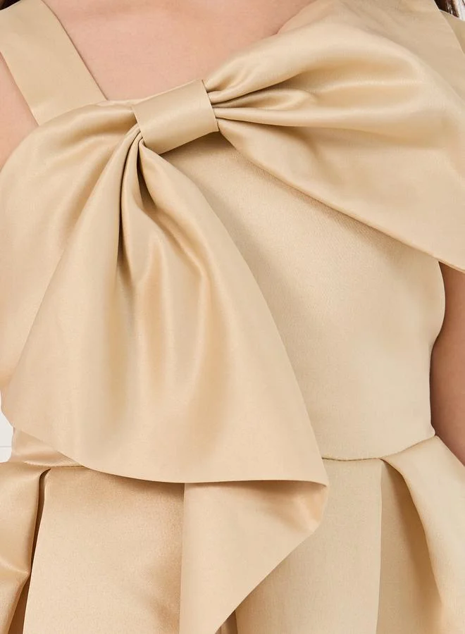 Styli Bow Front Party Dress