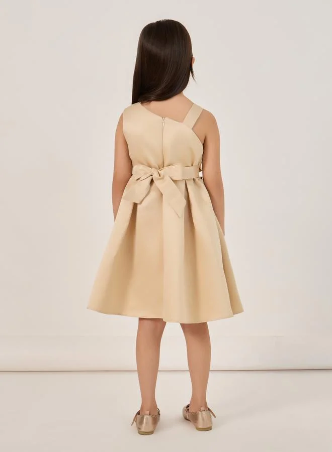 Styli Bow Front Party Dress