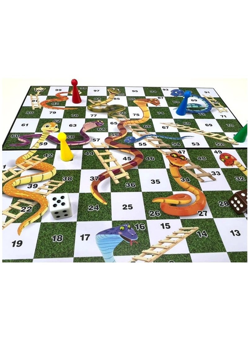 A ZONE Magnetic Snakes and Ladders Board Game, Folding Design and Light-Weight Traditional Game for Kids and Adults (24x24cm)  - Image 4