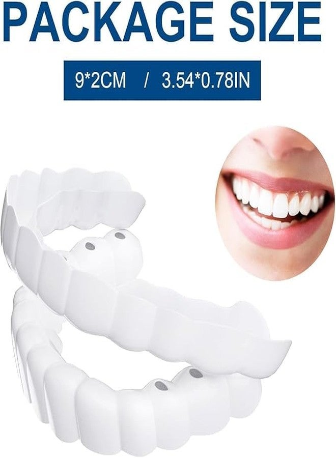 Bitrexup Snap-On Instant Perfect Smile Teeth Veneers - Comfort Fit Flex Dentures for Top & Bottom Teeth, White & Neat Smile - Image 4