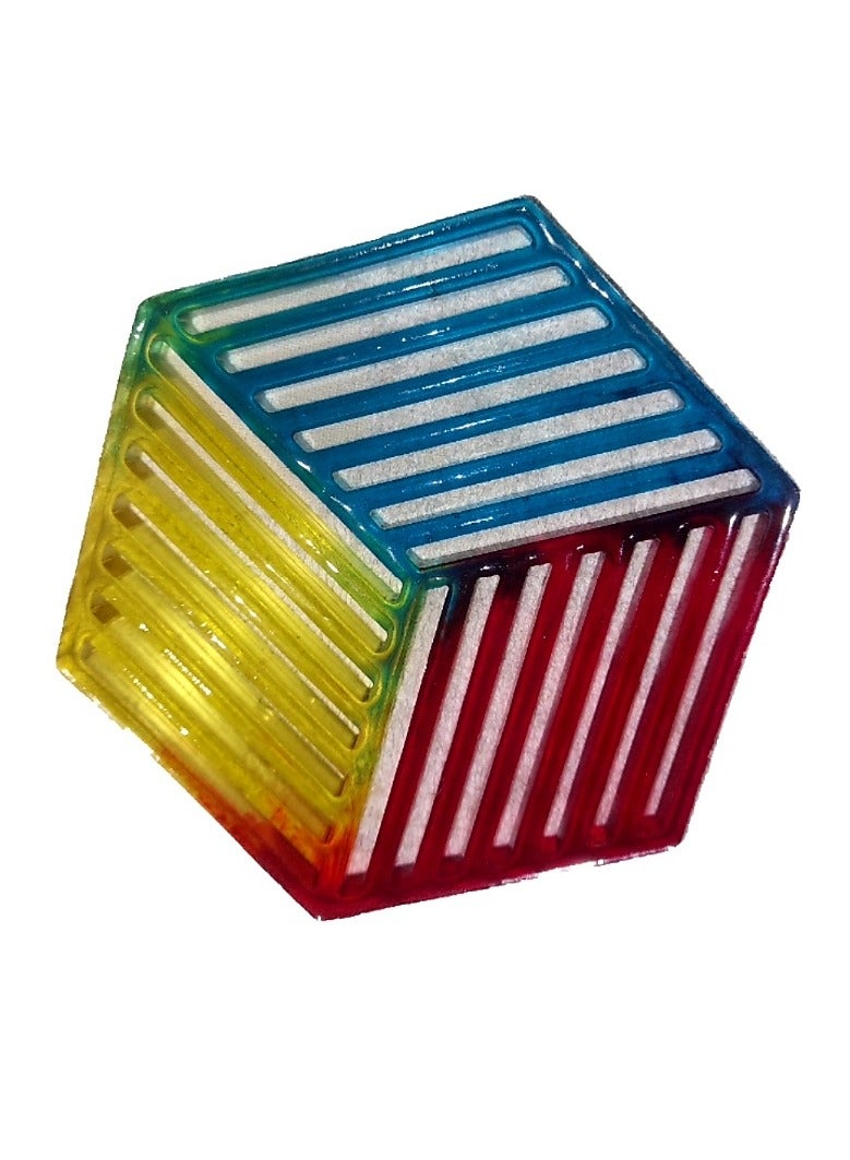 1 piece big resin colorful coaster for food