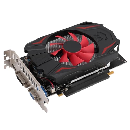 GTX1050 Gaming Graphics Card, 2GB DDR5 128bit Computer Graphics Card 2560x1600, PCIE 2.0 X16 Desktop PC Graphics Video Card with Single Fans, Low Noise and Quiet Work