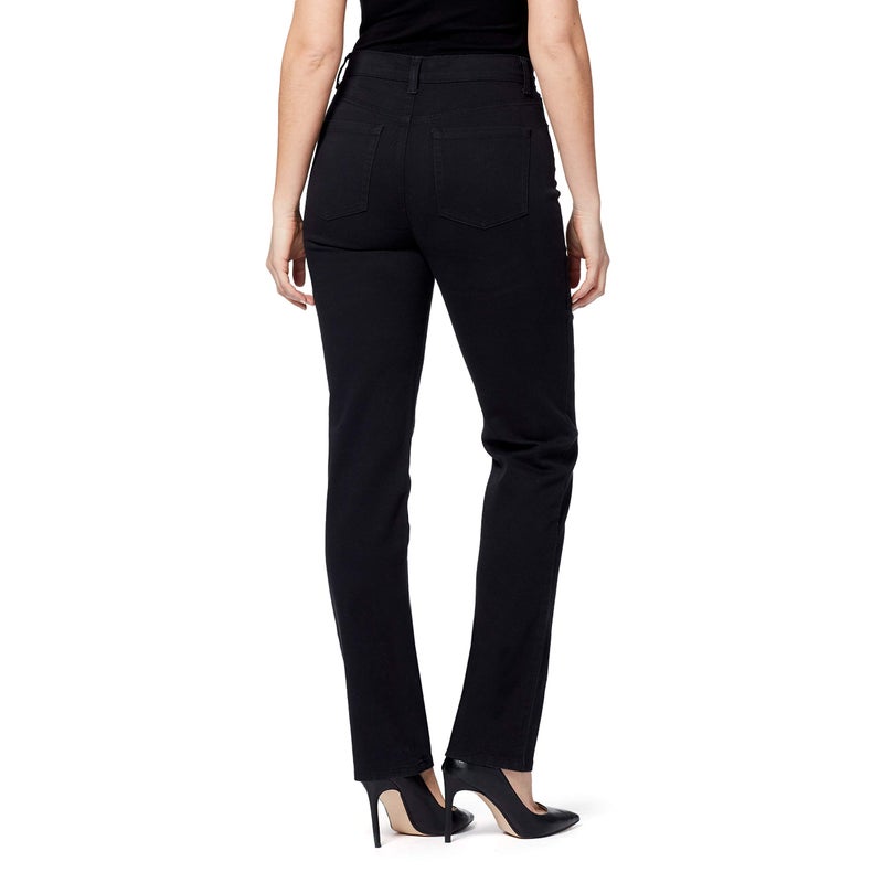 Gloria Vanderbilt Women's Amanda Classic High Rise Tapered Jean Standard, Black, 14 Long - Image 2