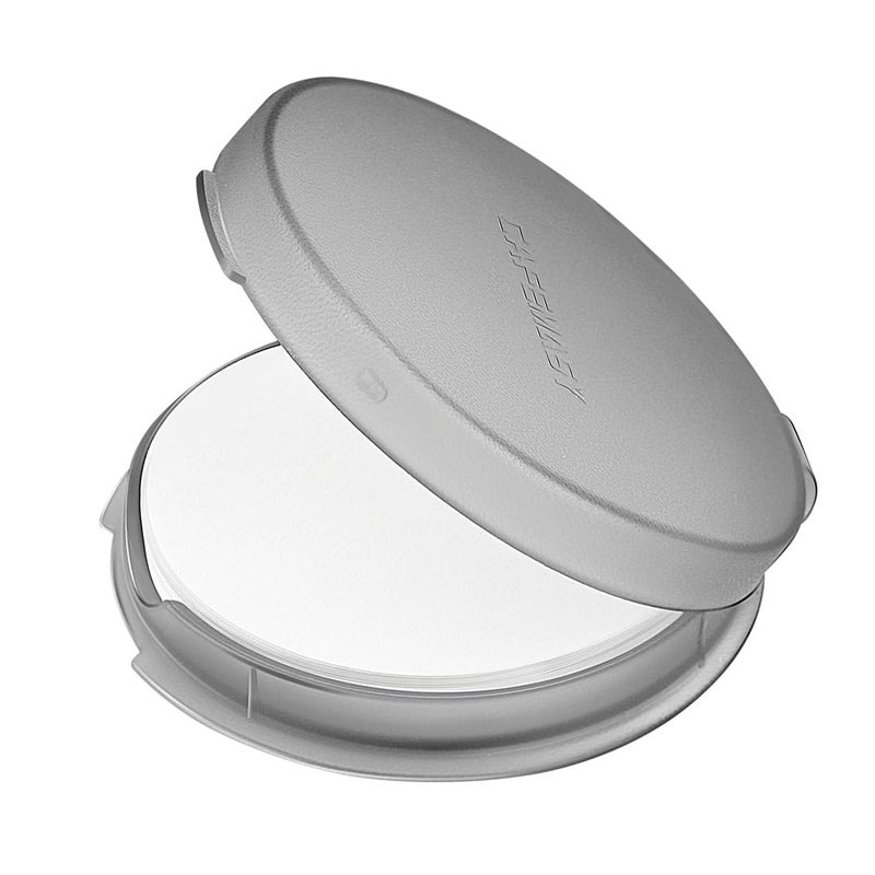 Coffee Filter Holder with Lid for Travel Replacement Part Compatible with Aeropress Original Go Espresso Maker with Pack of 50 Count 64mm Paper Filters