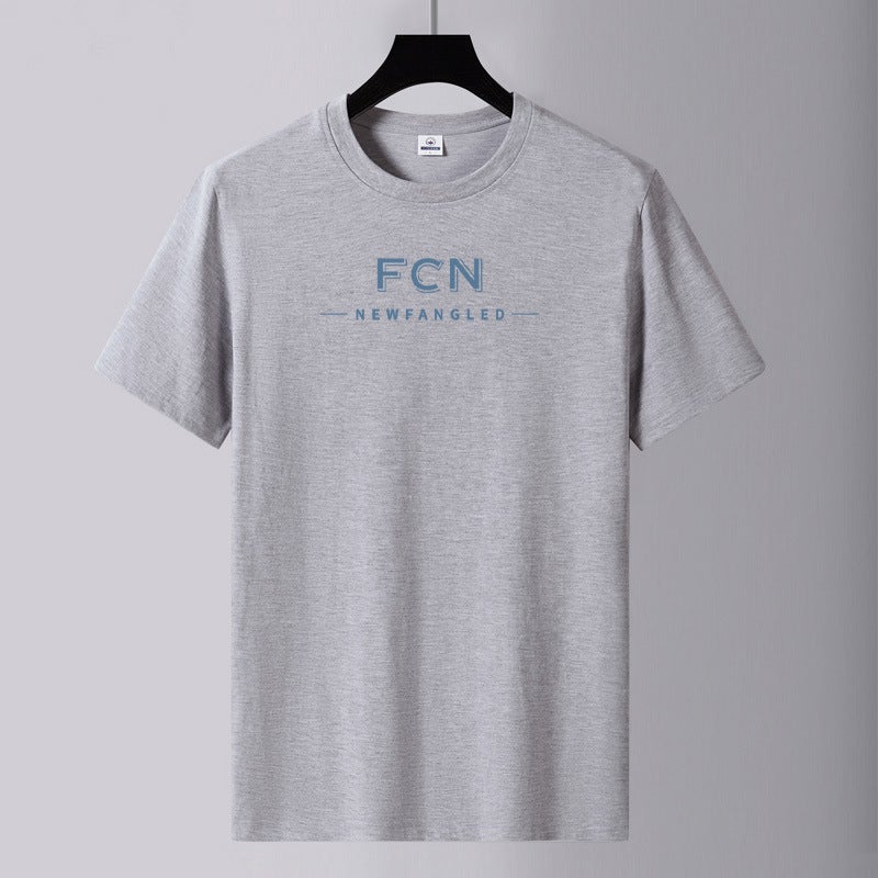 2025 Summer New Men's Round Neck Cotton Short Sleeve T-Shirt Youth Fashion Printed Loose Large Size Trendy Versatile T-Shirt - Image 5