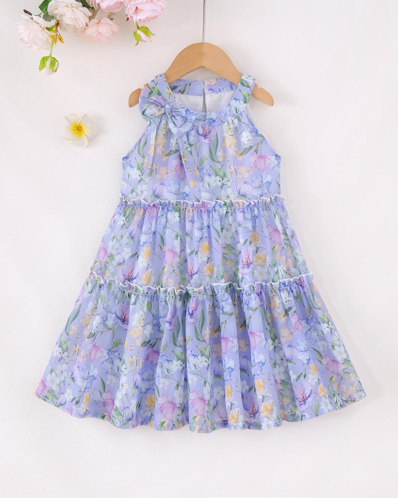Saeaby Toddler Girl Tulle Dresses 4T 5T Girls Clothes Summer Purple Prom Dress Birthday Party Sundress Toddler Outfits Halter Dress for Girl 4 5 Year Old - Image 2