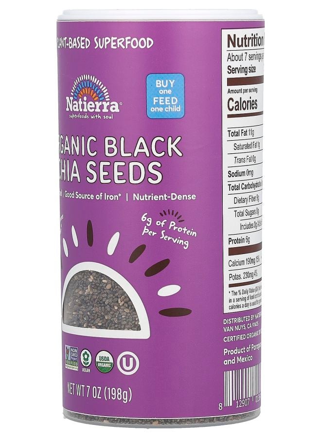 Natierra Organic Black Chia Seeds 7 oz (198 g) - Image 2