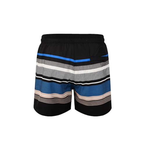 MADHERO Mens Swim Trunks with Compression Liner 2 in 1 Quick Dry Swimming Shorts Swimwear Striped Size L - Image 5