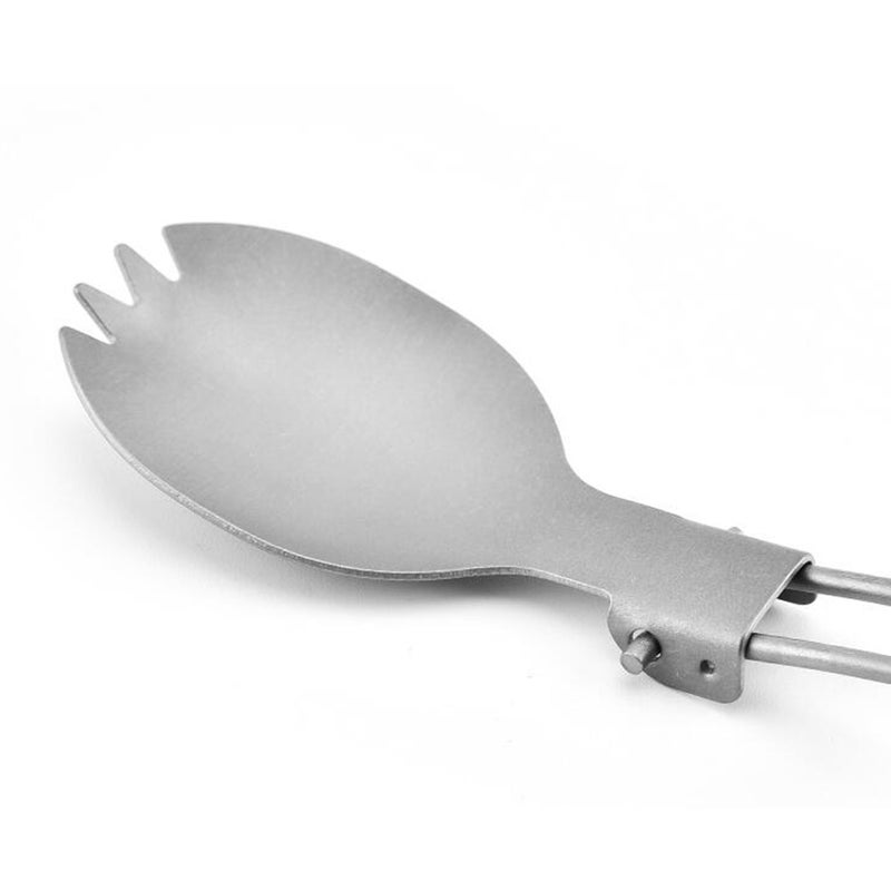 2pcs Titanium Portable Spoon Foldable Shovel Camping Picnic Utensil Ourdoor Picnic Tableware - Image 5