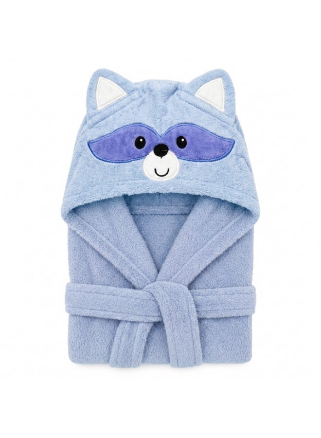 VELMORE Premium Kids Hooded Bathrobe – 100% Cotton Soft & Absorbent Towel Robe for Boys & Girls, Lightweight, Quick Dry, with Belt & Pockets (650 GSM) - 12 - 16 Y - Sky Blue - Image 2