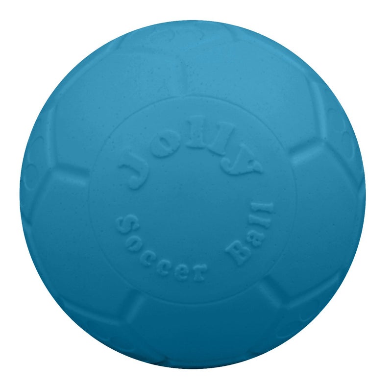Jolly Pets Large Soccer Ball FloatingBouncing Dog Toy 8 inch Diameter Ocean Blue - Image 2