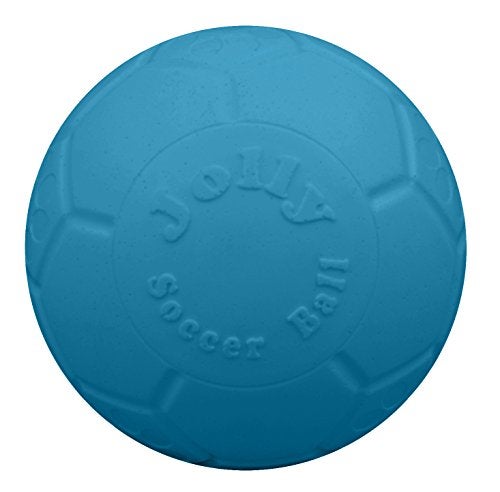 Jolly Pets Large Soccer Ball FloatingBouncing Dog Toy 8 inch Diameter Ocean Blue - Image 1
