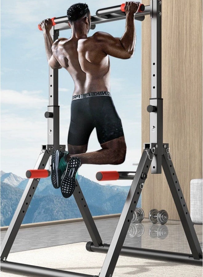 سولاكان برج تمرين قابل للطي، جهاز سحب وغطس متعدد الوظائف، ارتفاع قابل للتعديل، تصميم مثلثي قوي، مناسب للاستخدام المنزلي أو الخارجي - Image 1