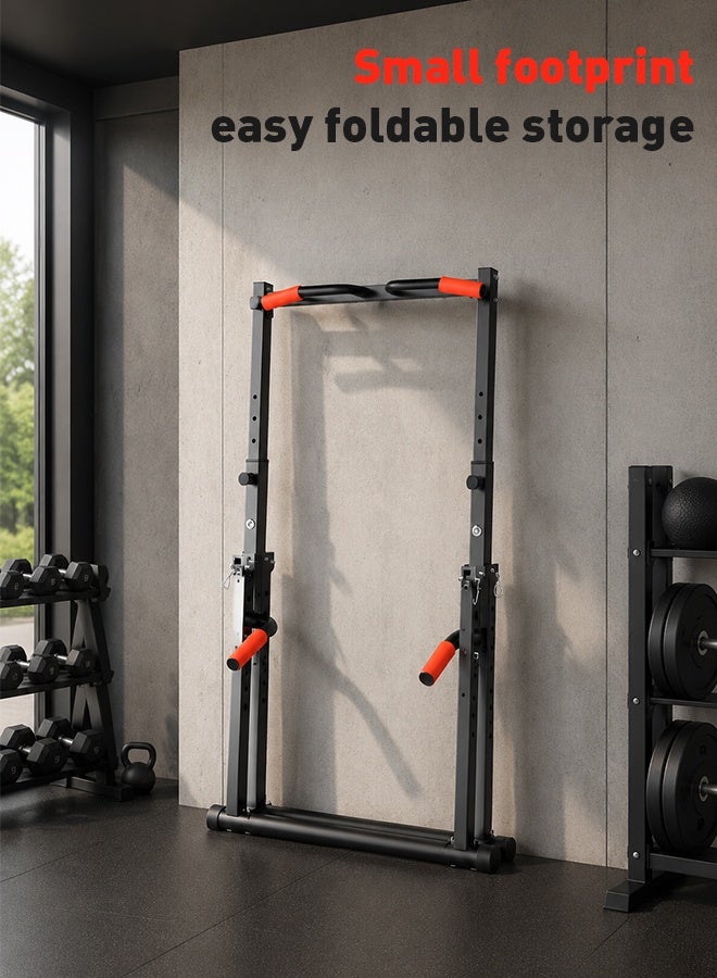 Solerconm Power Tower Pull Up Dip Station Foldable, Adjustable Pull Up Bar Station, Multi-Function Home Gym Strength Training Equipment, Triangular Design, Heavy Duty for Home & Outdoor - Image 4