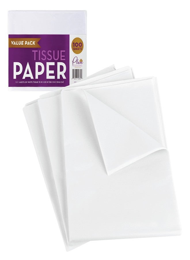 Plum Designs White Tissue Paper for Gift Bags – 100 Sheets Mothers Day Wrapping Paper for Packaging and Crafts – Premium 15 x 20 Inch Tissue Pack for Shipping, Gifts, or Decorations - Image 2