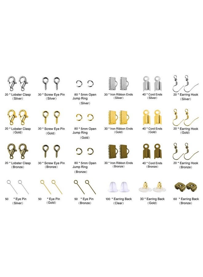 باكسكو مجموعة مستلزمات صناعة المجوهرات، أدوات إصلاح المجوهرات مع ملحقات كماشة المجوهرات ونتائج أسلاك الديكور للبالغين والمبتدئين - Image 2