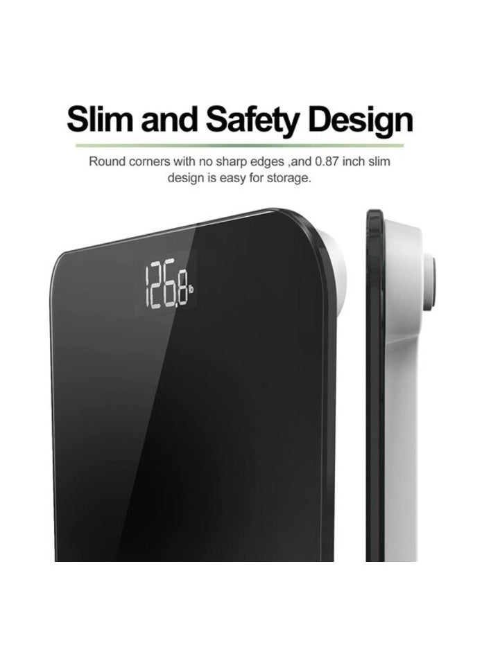 RENPHO Renpho Digital Bathroom Scales For Body Weight, Weighing Scale Electronic Bath Scales With High Precision Sensors Accurate Weight Machine For People, LED Display, Black, 180Kg, Core 1S  - Image 5