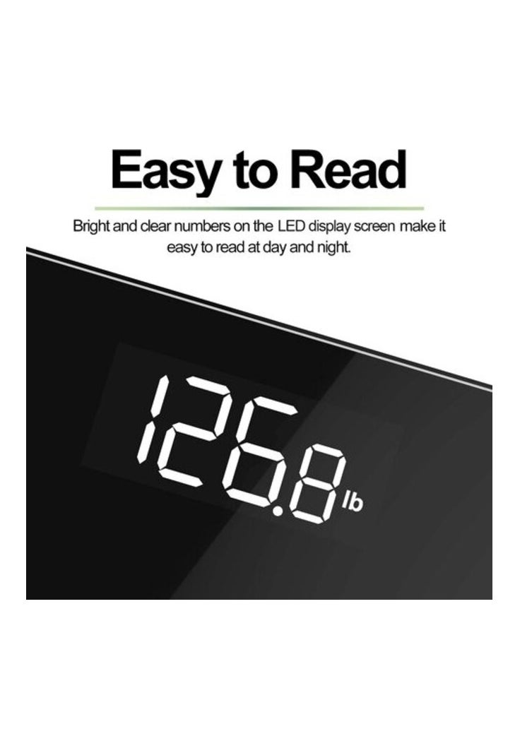 RENPHO Renpho Digital Bathroom Scales For Body Weight, Weighing Scale Electronic Bath Scales With High Precision Sensors Accurate Weight Machine For People, LED Display, Black, 180Kg, Core 1S  - Image 3