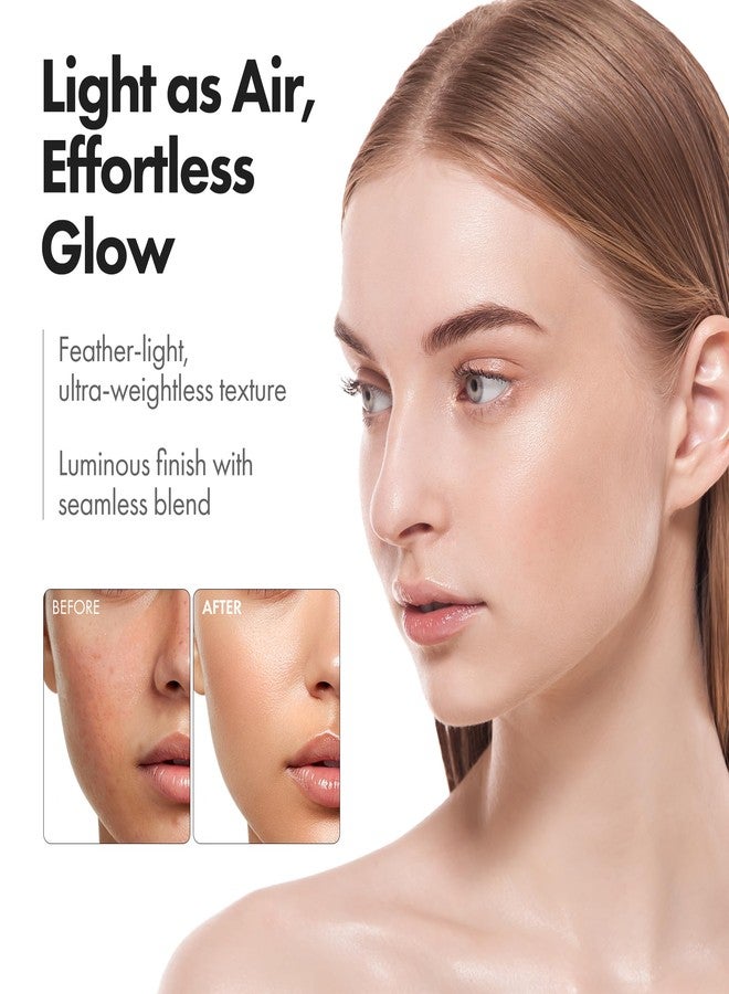 ELROEL Blanc Cover Skin Foundation - K-Beauty Skincare Liquid Foundation Makeup with Panax Ginseng, Niacinamide & Collagen - Lightweight, Buildable 24HR Hydrating Wear 1.01 Fl Oz (#220) - Image 4