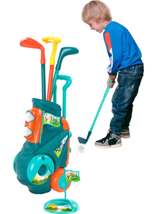 TOY GARDEN Kids Golf Cart Toy Set – Outdoor Sports Playset with Plastic Clubs, Balls & Holes | Fun Garden Golf Game for Boys & Girls Ages 3+ - Image 1