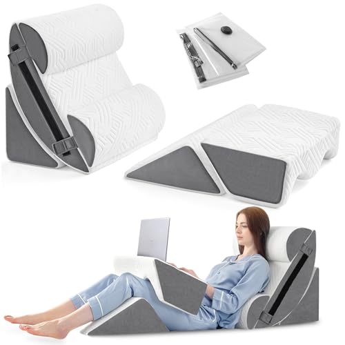 Yojoker 6pcs Orthopedic Bed Wedge Pillow Set for Sleeping Post Surgery Foam for Body Back and Leg Pain Relief Comfortable Adjustable Support PillowsAnti Snoring Heartburn - Image 2