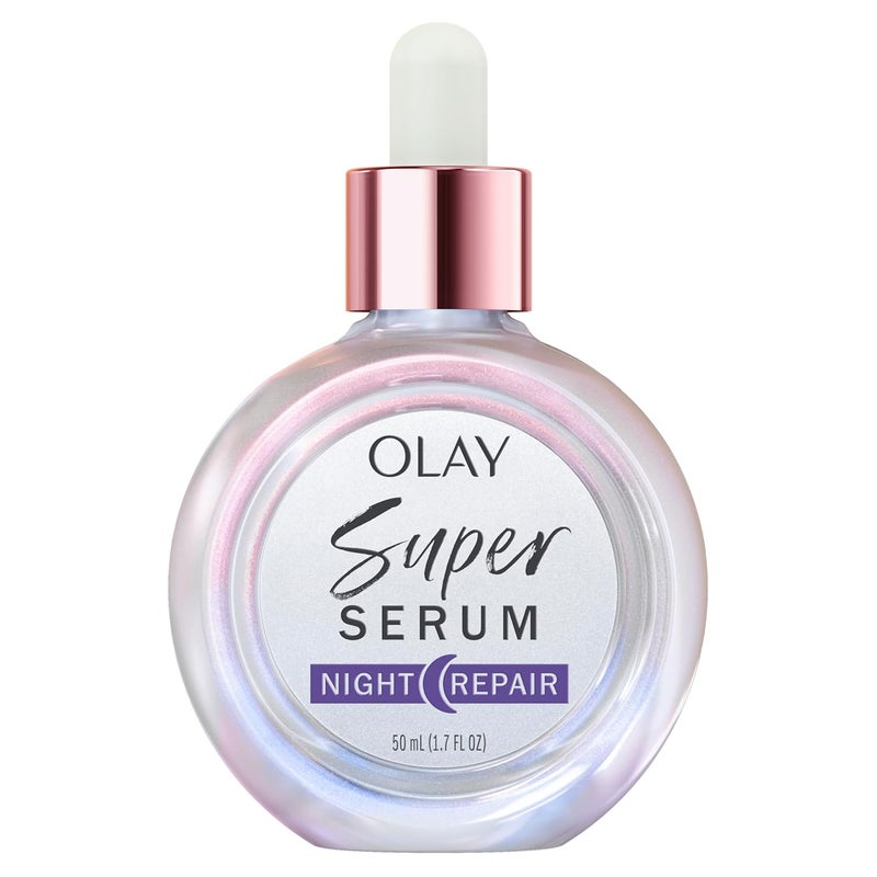Olay Super Serum Night Repair for Face  Niacinamide Peptide Salicylic  Lactic Acid Glycerin  AntiWrinkle Dark Spot Reduction Hydrating Smooths Fine Lines Skin Surface Renewal 17 Oz