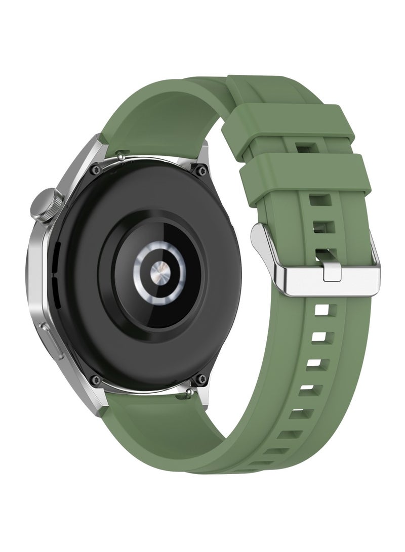 22MM Straps Compatible with Huawei Watch GT5(46MM)/GT4(46MM)/GT3(46MM)/GT3 Pro(46MM)/GT2(46MM)/GT2e(46MM)/GT/GT Runner,Huawei Watch 4/4 Pro/3/3 Pro,Honor Watch 4 Pro/GS3/Magic Watch 2,Soft Silicone Band for Men, Women,Green - Image 2