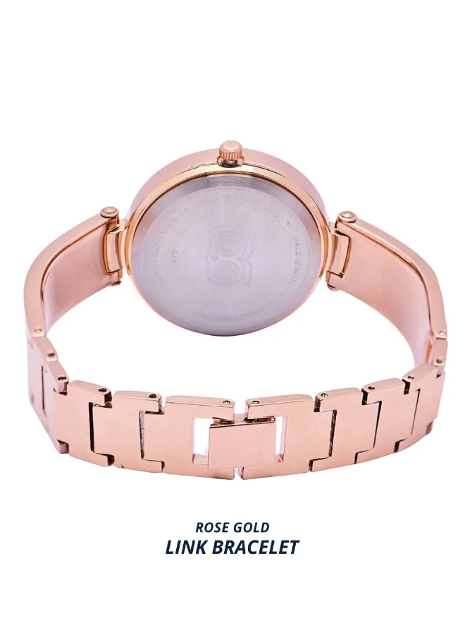 Chumbak Bloom Metal Watch | Rosegold with Green Dial