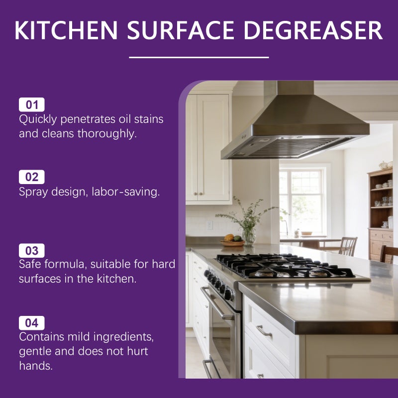 Jakehoe Kitchen Surface Degreaser Oil Stain Cleaner For Home Kitchen Heavy Grease Multi-Surface Cleaning Agent - Image 5