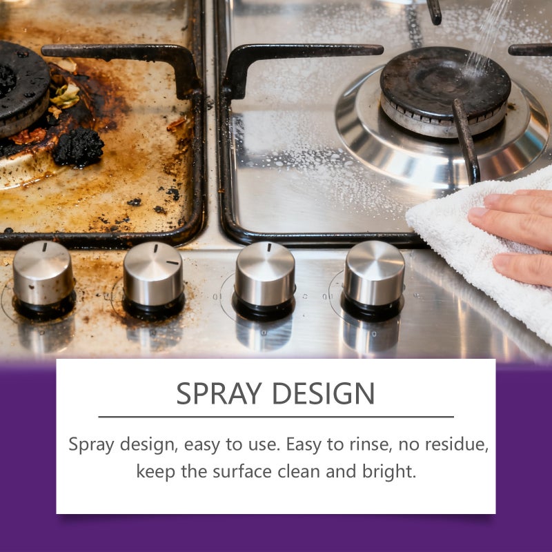 Jakehoe Kitchen Surface Degreaser Oil Stain Cleaner For Home Kitchen Heavy Grease Multi-Surface Cleaning Agent - Image 4