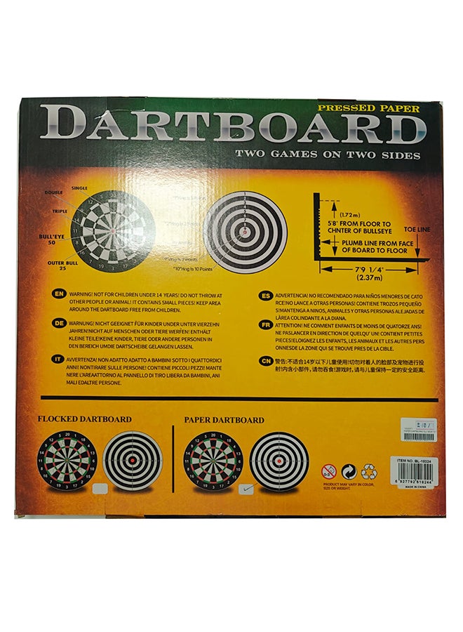 general Paper Dartboard Sj-18324 With 2 Sides Game / 6Darts - Image 2