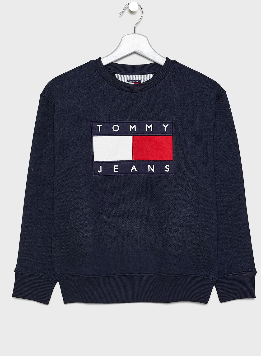 tommy hilfiger logo sweatshirt navy