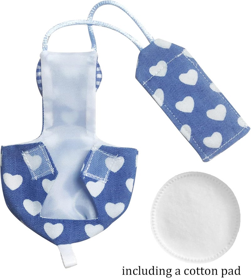 VANTRONIK VANFAVORI Bird Diaper Harness Flight Suit Clothes with 80 Inch Flying Leash for Parrots Cockatiel Pet Birds Including A Cotton Pad, S Size, Denim Heart - Image 3