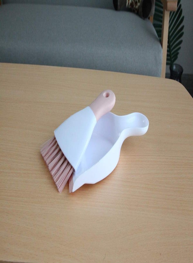 Xifando Mini Cleaning Brush with Dustpan Set,Plastic Mini Broom and Dustpan,Desktop Cleaning Set (Pink) - Image 2