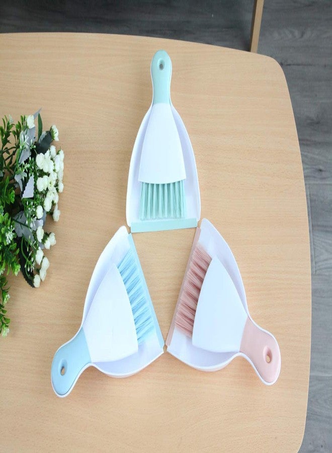 Xifando Mini Cleaning Brush with Dustpan Set,Plastic Mini Broom and Dustpan,Desktop Cleaning Set (Pink) - Image 4