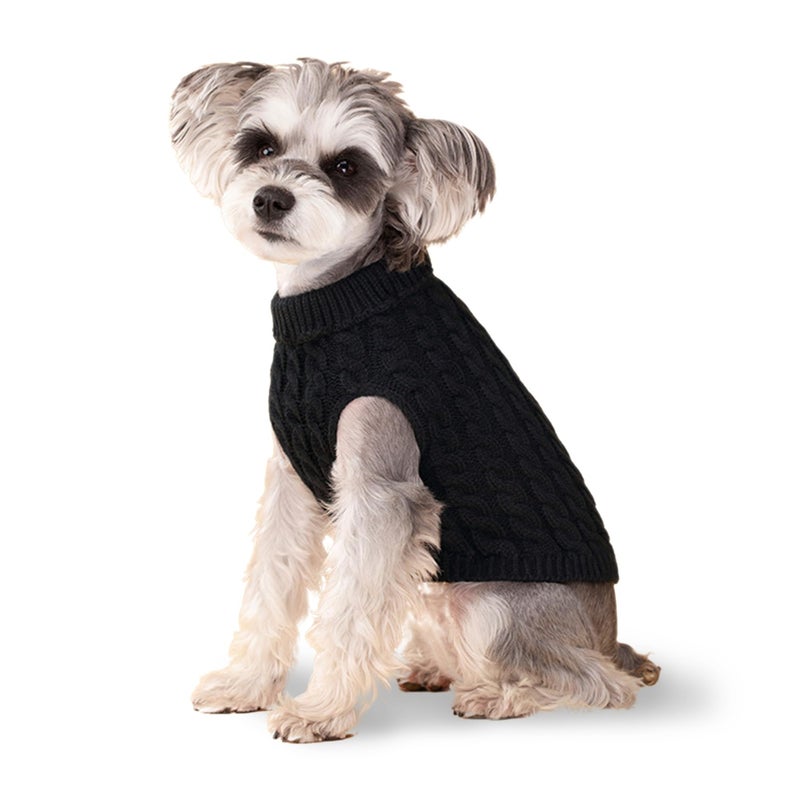 krastmon Dog Sweater, Black XL Dog Pullover Sweater, Turtleneck Knitwear, Dog Outfits for Small Dogs and Medium Dogs, Warm Clothes for Bulldog, Poodle, Yorkshire, Cocker Spanie etc. - Image 1