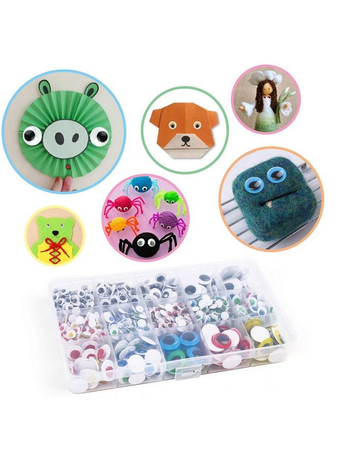 LotFancy 1100Pcs Wiggle Googly Eyes For Crafts Self Adhesive Multi Colored Assorted Sizes (6Mm 8Mm 10Mm 12Mm 15Mm 20Mm) Google Eyes Stickers For Diy Toy Accessories Art Crafts Decoration - Image 4