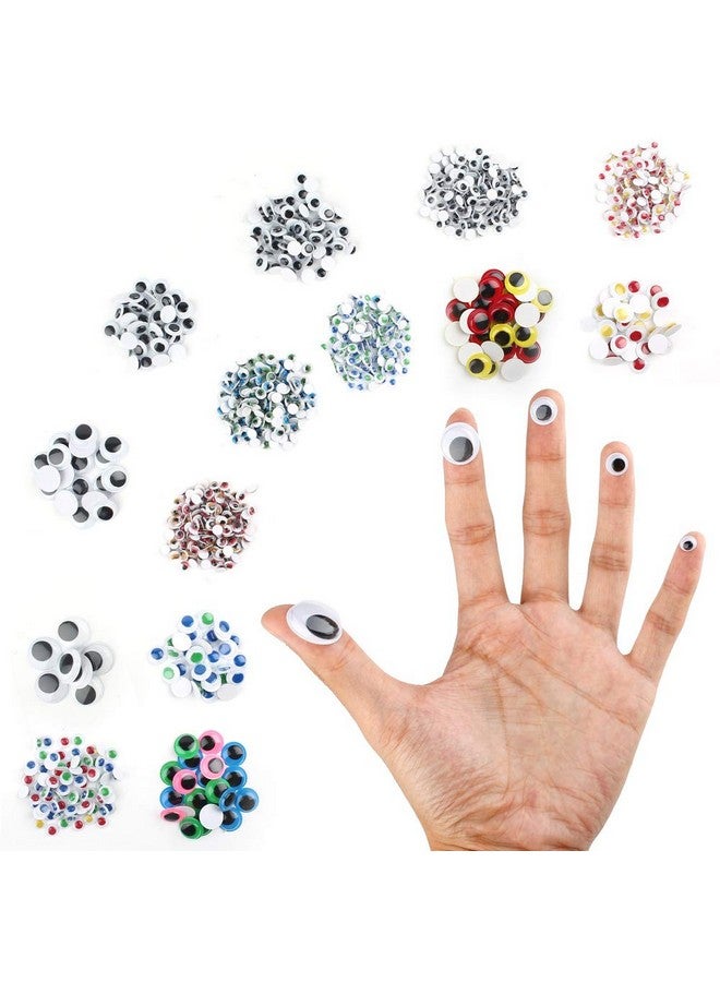 LotFancy 1100Pcs Wiggle Googly Eyes For Crafts Self Adhesive Multi Colored Assorted Sizes (6Mm 8Mm 10Mm 12Mm 15Mm 20Mm) Google Eyes Stickers For Diy Toy Accessories Art Crafts Decoration - Image 3