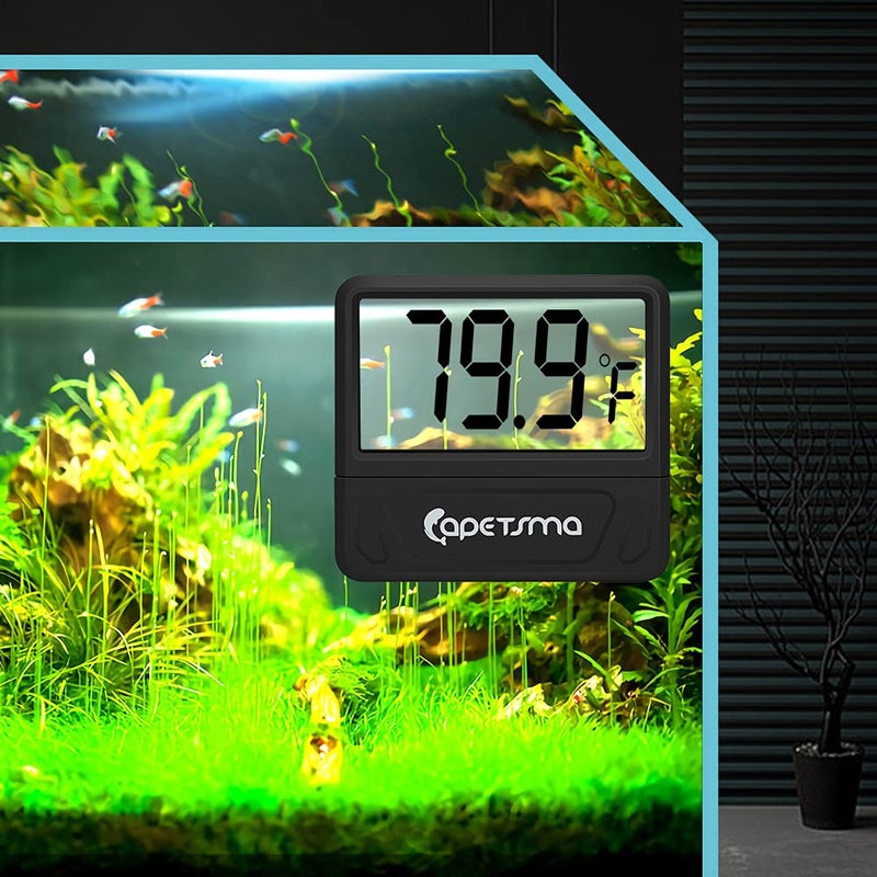 capetsma Aquarium Thermometer Digital Fish Tank Thermometer Accurate Reptile Thermometer Temperature Gauge with Large LCD Screen - Image 5