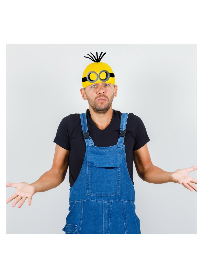 Generic - 3PCS Steampunk Costume Accessories Set for Adults & Kids - Vintage Goggles, Yellow Beanie Hat, and Gloves for Halloween Parties, Retro Punk Gothic Cosplay, Novelty Outfit Essentials. - Image 1