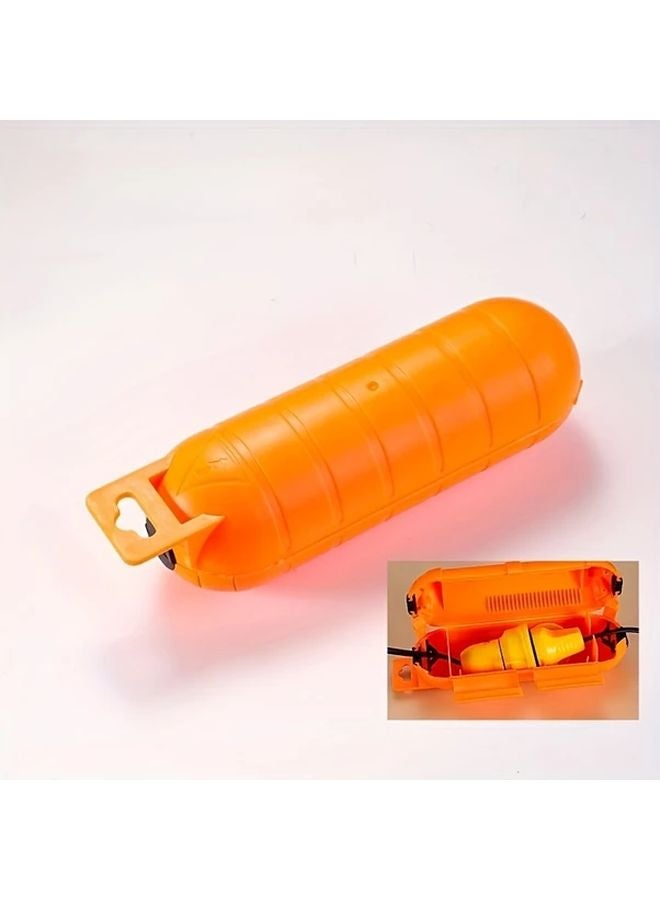 Orange Waterproof Electrical Wire Protection Box Outdoor Enclosure Ventilation Slots - Image 1
