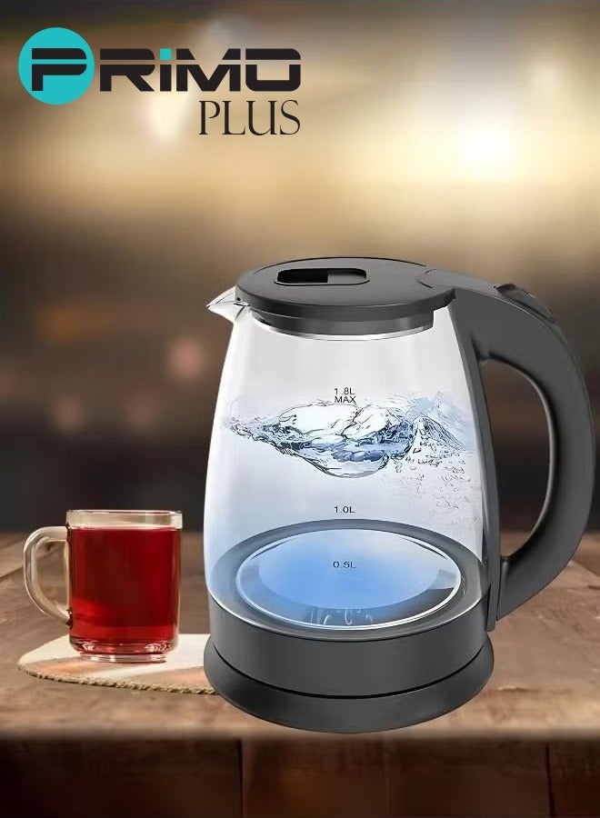 بريمو بلس غلاية زجاج كهربائية مع ضوء LED من الأسفل بسعة 2لتر بقدرة 1500واط - Image 1