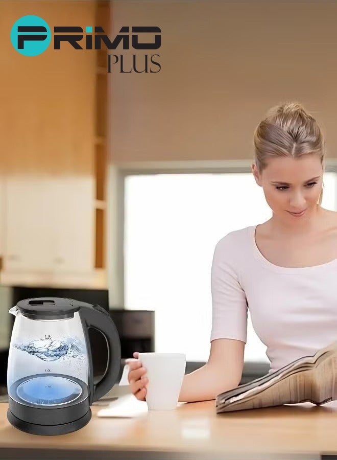 بريمو بلس غلاية زجاج كهربائية مع ضوء LED من الأسفل بسعة 2لتر بقدرة 1500واط - Image 4