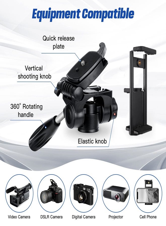 ماكتريم حامل ثلاثي القوائم للكاميرا من ماكتريم بطول 75 بوصة، متوافق مع كاميرات سوني وكانون ونيكون، حامل فيديو خفيف الوزن مصنوع من الألومنيوم، مناسب للسفر، مزود بحامل للهاتف المحمول (آيباد) - Image 5