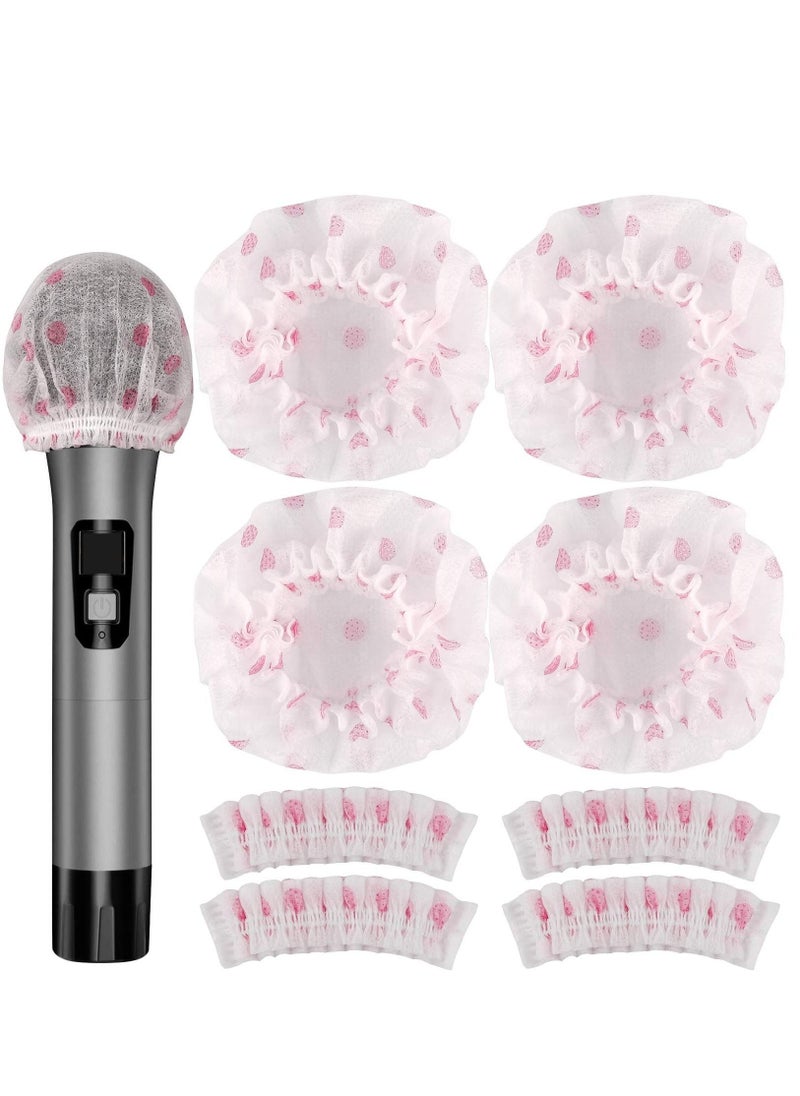 Y&D 200pcs Disposable Mic Cover, Non Woven Elastic Band Handheld Windscreen Cover for KTV, Recording, Stage, Interview  - Image 1