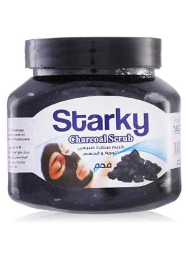 Starky Natural Scrub Cream With Charcoal For Face And Body 300 ml 