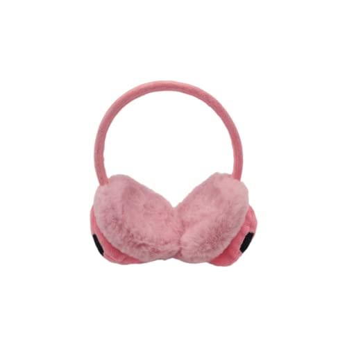 UMANI® Kids Winter Earmuffs Adjustable Soft Plush Fur Ear Warmers for Girls & Boys 5-10 (FOOTBALL, PINK) - Image 3