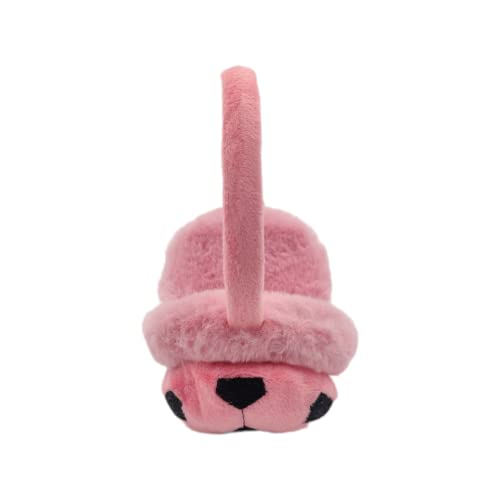 UMANI® Kids Winter Earmuffs Adjustable Soft Plush Fur Ear Warmers for Girls & Boys 5-10 (FOOTBALL, PINK) - Image 2